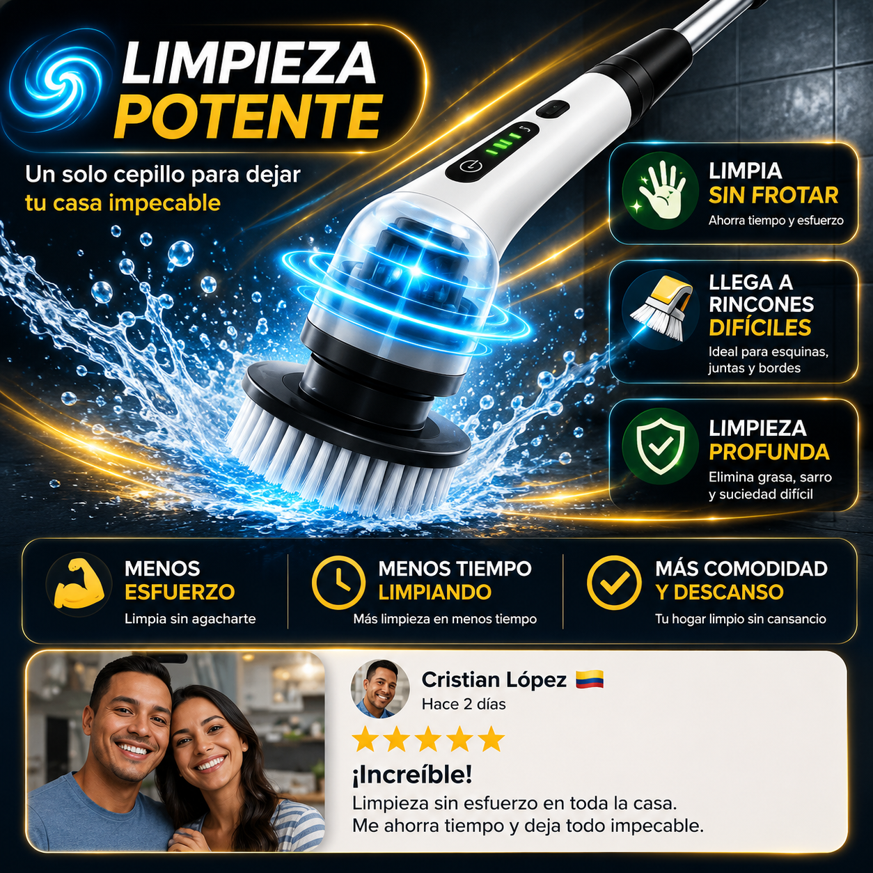 TurboBrush™ 9 en 1 | Limpia tu hogar sin agacharte