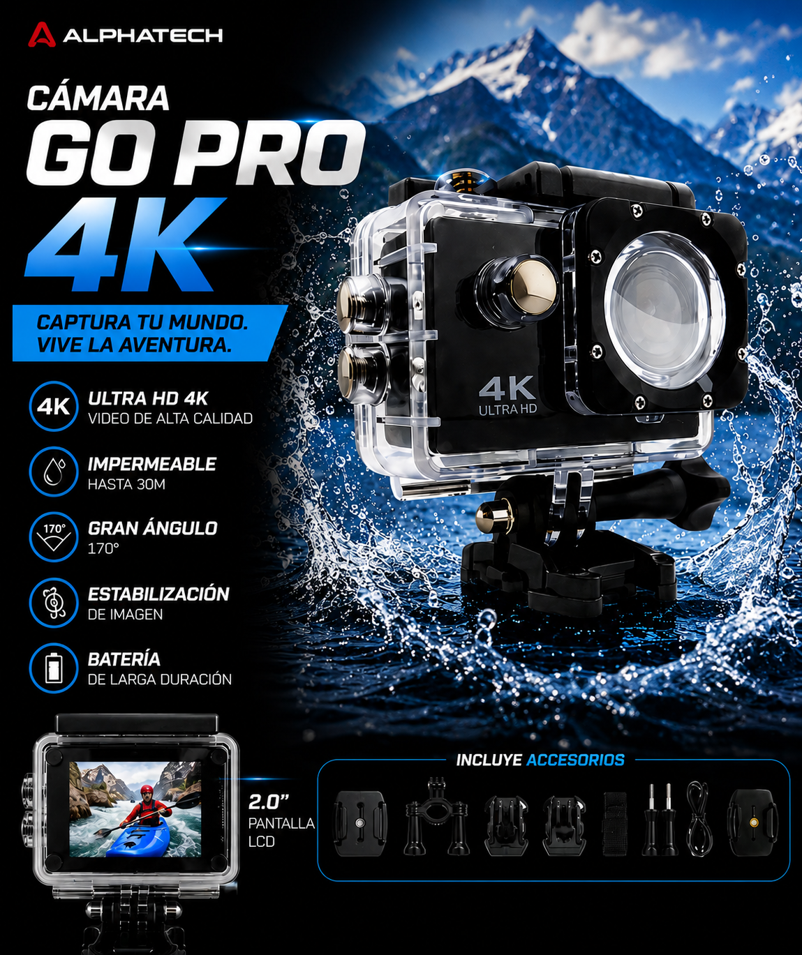 🔥 PROMOCIÓN DE CUMPLEAÑOS: Cámara GoPro 4K Ultra HD + Funda Ultrarresistente GRATIS