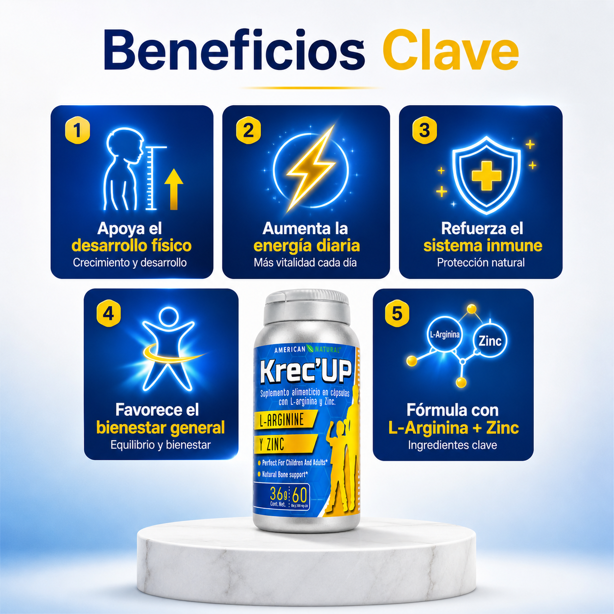 Krec’UP™: Tratamiento Completo de 30 Días para el Crecimiento y Desarrollo Óptimo 🎁